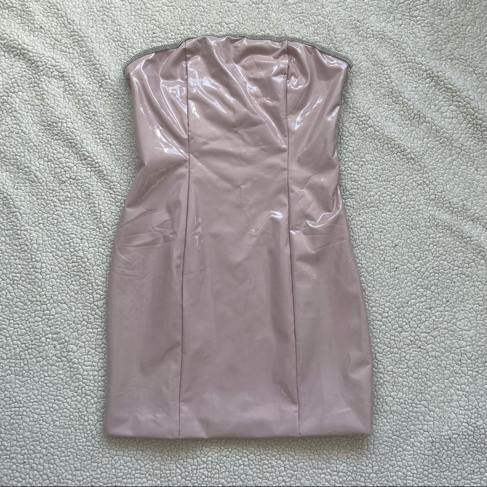 Meshki Pink Strapless Mini Dress
